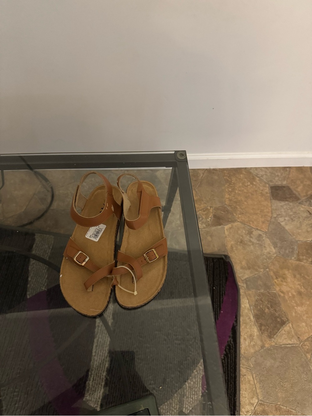Women’s Tan Strappy Buckle Sandals